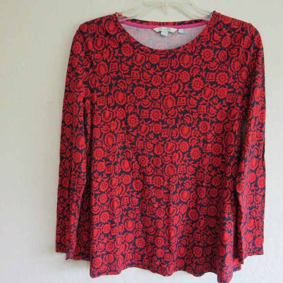 BODEN Red and Black Pullover Long Sleeve Size 8 Top - Picture 1 of 4